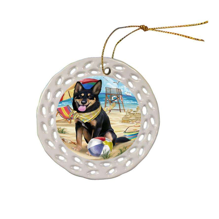 Pet Friendly Beach Australian Kelpie Dog Ceramic Doily Ornament DPOR49979
