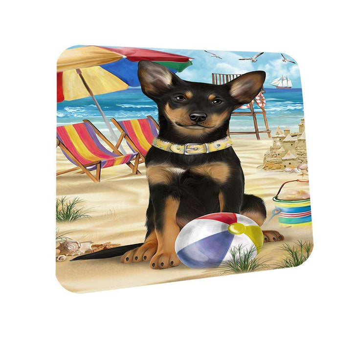 Pet Friendly Beach Australian Kelpie Dog Coasters Set of 4 CST49934