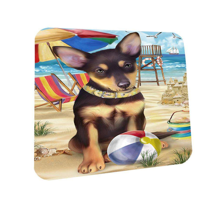 Pet Friendly Beach Australian Kelpie Dog Coasters Set of 4 CST49935