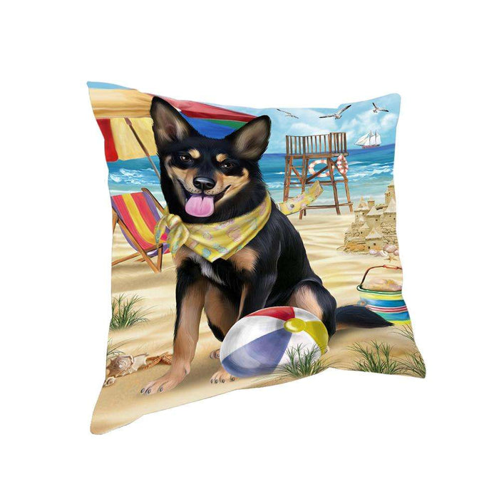 Pet Friendly Beach Australian Kelpie Dog Pillow PIL55772