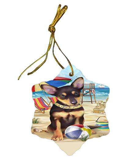 Pet Friendly Beach Australian Kelpie Dog Star Porcelain Ornament SPOR49968