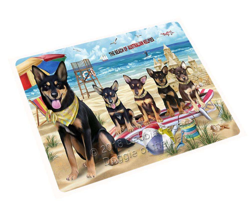 Pet Friendly Beach Australian Kelpies Dog Cutting Board C53790