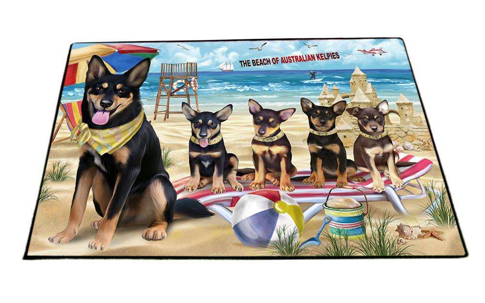 Pet Friendly Beach Australian Kelpies Dog  Floormat FLMS50226