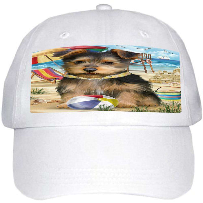 Pet Friendly Beach Australian Terrier Dog  Ball Hat Cap HAT53676