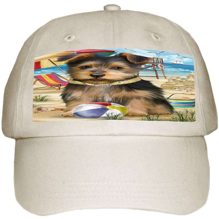 Pet Friendly Beach Australian Terrier Dog  Ball Hat Cap HAT53676