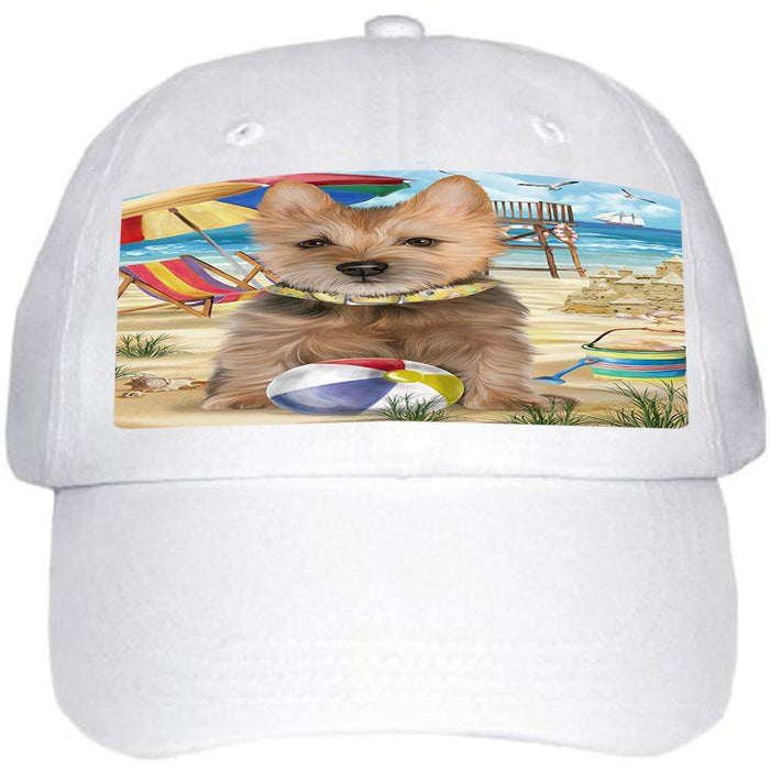 Pet Friendly Beach Australian Terrier Dog  Ball Hat Cap HAT53682