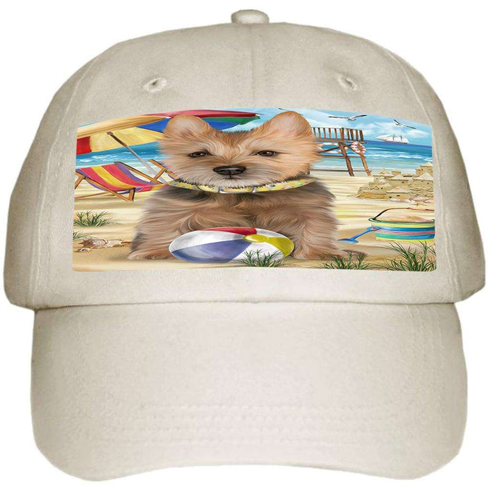 Pet Friendly Beach Australian Terrier Dog  Ball Hat Cap HAT53682