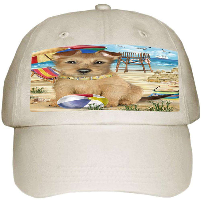 Pet Friendly Beach Australian Terrier Dog  Ball Hat Cap HAT53685