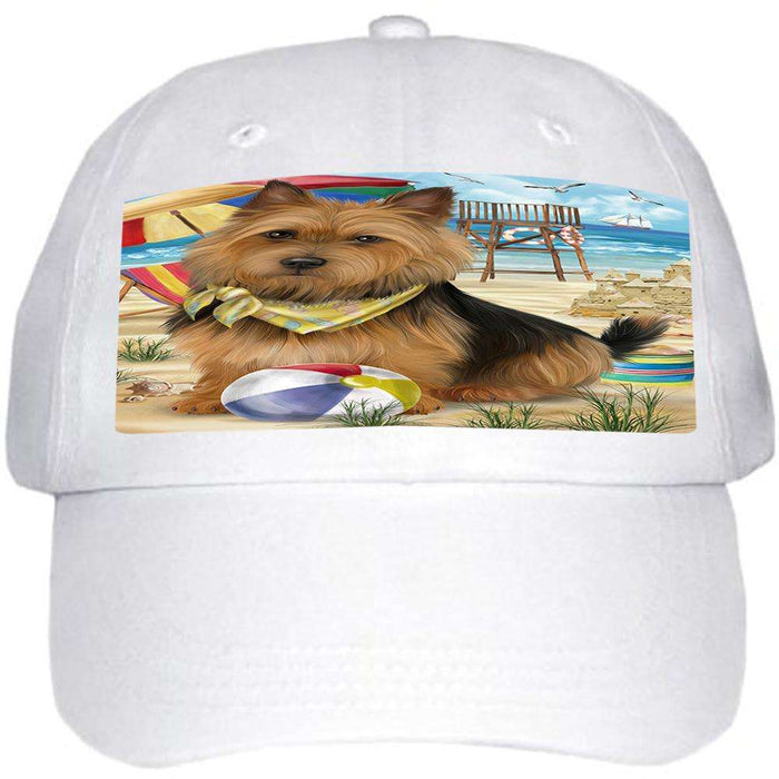 Pet Friendly Beach Australian Terrier Dog  Ball Hat Cap HAT53688