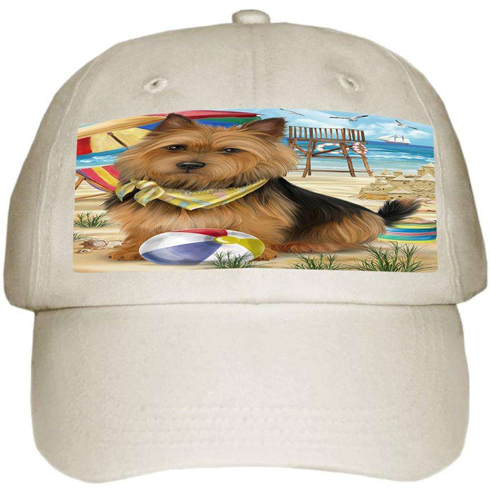 Pet Friendly Beach Australian Terrier Dog  Ball Hat Cap HAT53688