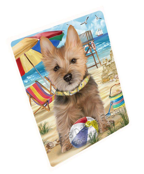 Pet Friendly Beach Australian Terrier Dog Cutting Board C53817