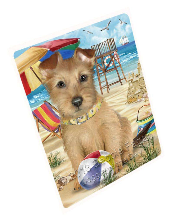 Pet Friendly Beach Australian Terrier Dog Cutting Board C53820
