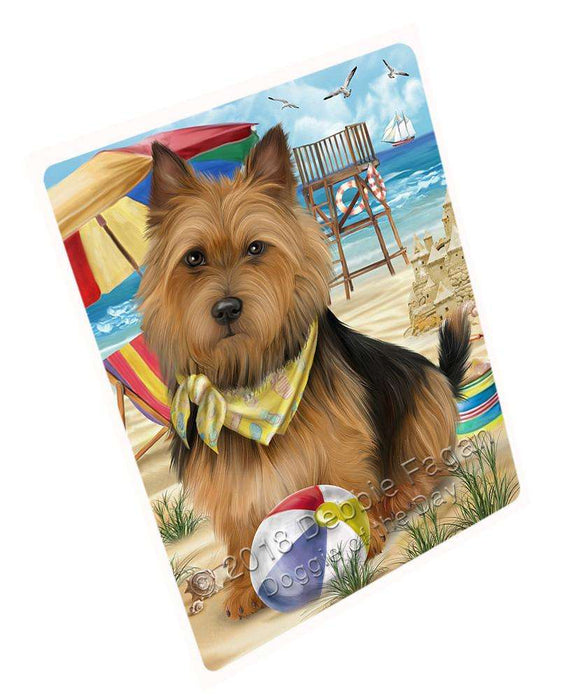 Pet Friendly Beach Australian Terrier Dog Cutting Board C53823