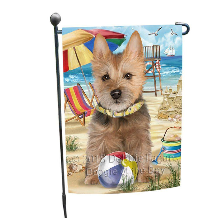 Pet Friendly Beach Australian Terrier Dog Garden Flag GFLG49812