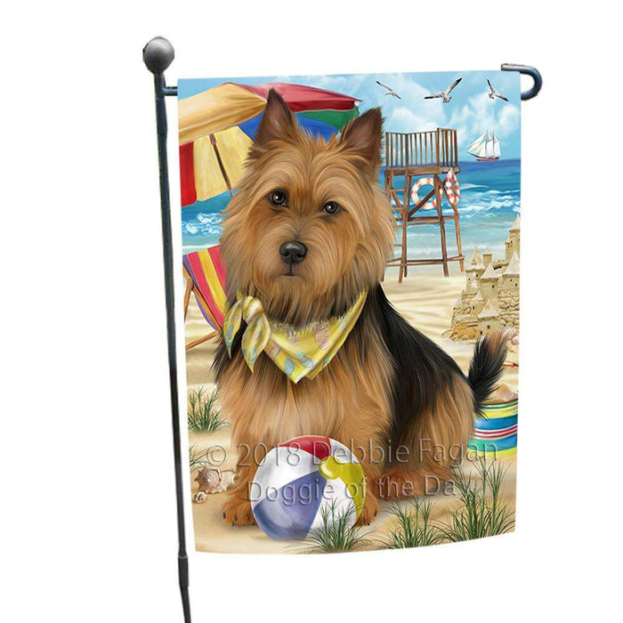 Pet Friendly Beach Australian Terrier Dog Garden Flag GFLG49814