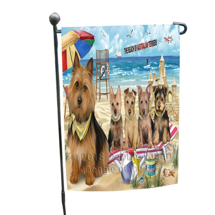 Pet Friendly Beach Australian Terriers Dog Garden Flag GFLG49809