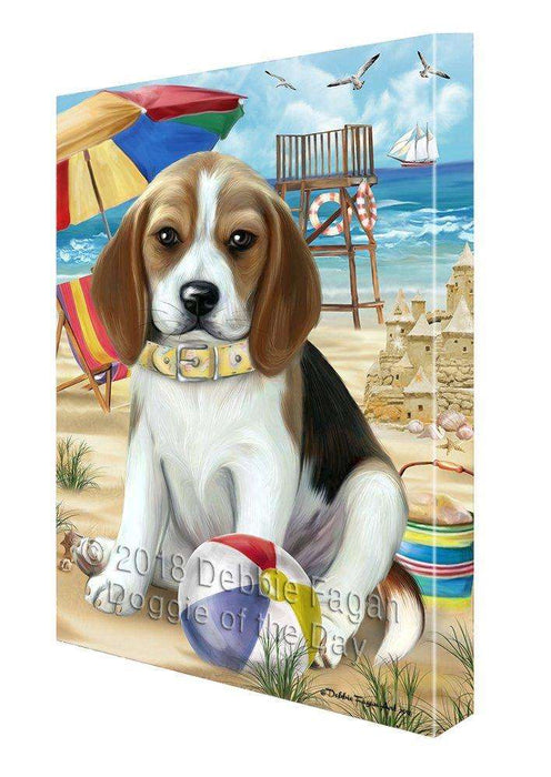 Pet Friendly Beach Beagle Dog Canvas Wall Art CVS52527