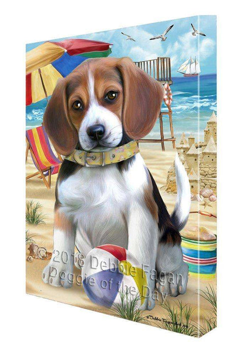 Pet Friendly Beach Beagle Dog Canvas Wall Art CVS52536