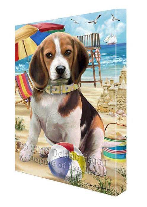 Pet Friendly Beach Beagle Dog Canvas Wall Art CVS52545