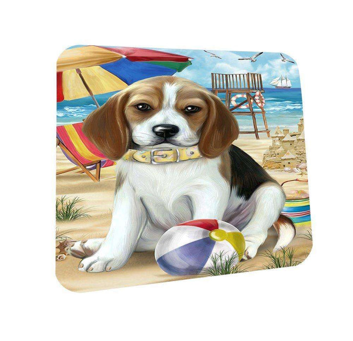 Pet Friendly Beach Beagle Dog Coasters Set of 4 CST48565