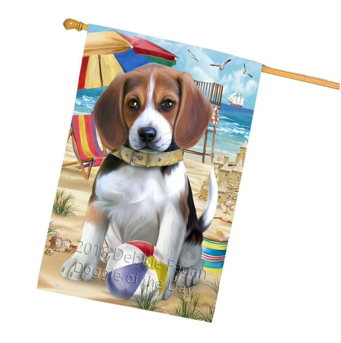 Pet Friendly Beach Beagle Dog House Flag FLG48572