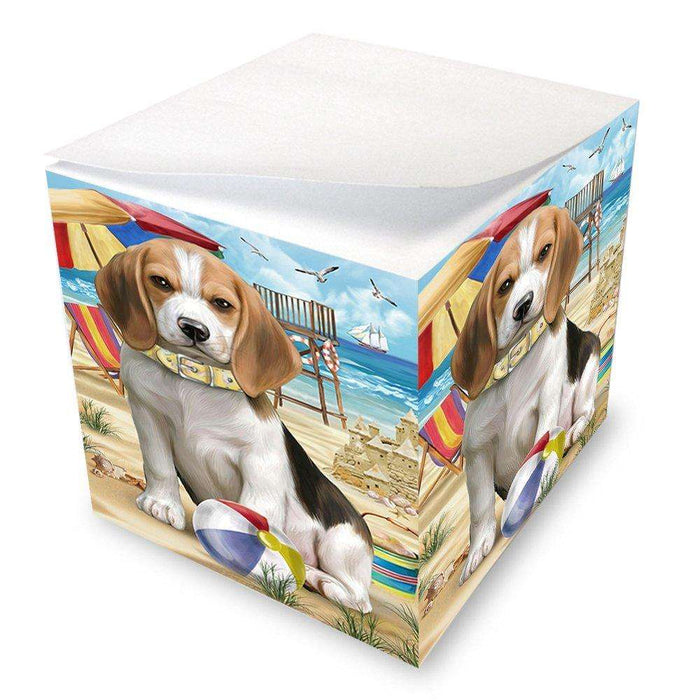 Pet Friendly Beach Beagle Dog Note Cube NOC48605