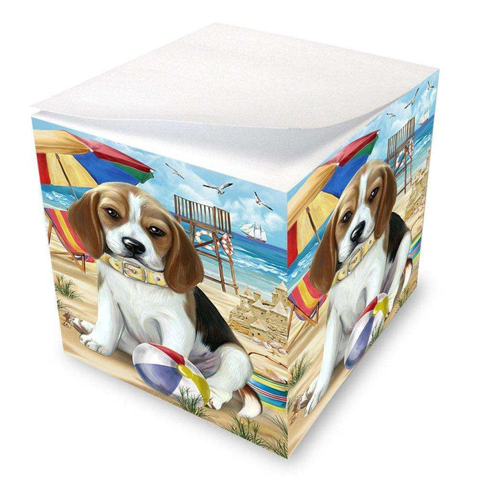Pet Friendly Beach Beagle Dog Note Cube NOC48606