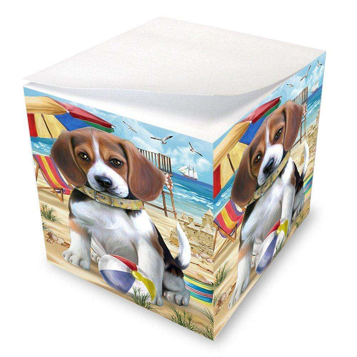 Pet Friendly Beach Beagle Dog Note Cube NOC48607