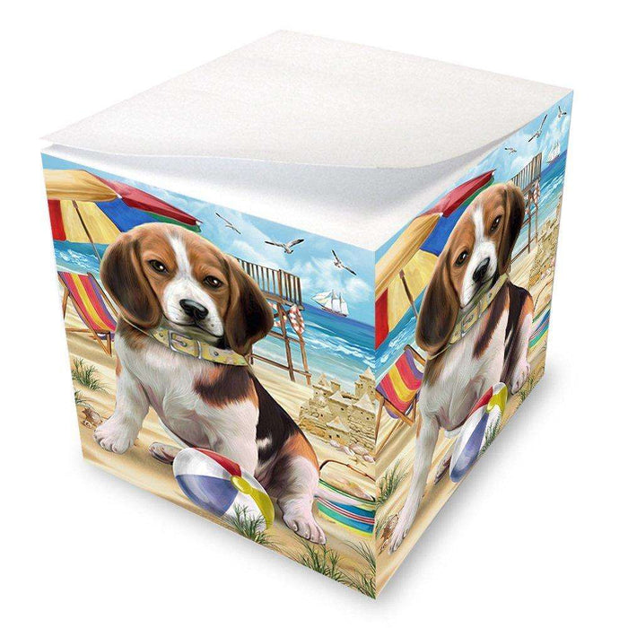 Pet Friendly Beach Beagle Dog Note Cube NOC48608