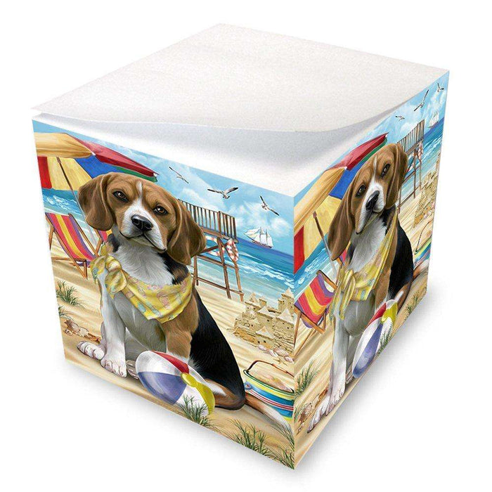 Pet Friendly Beach Beagle Dog Note Cube NOC48609