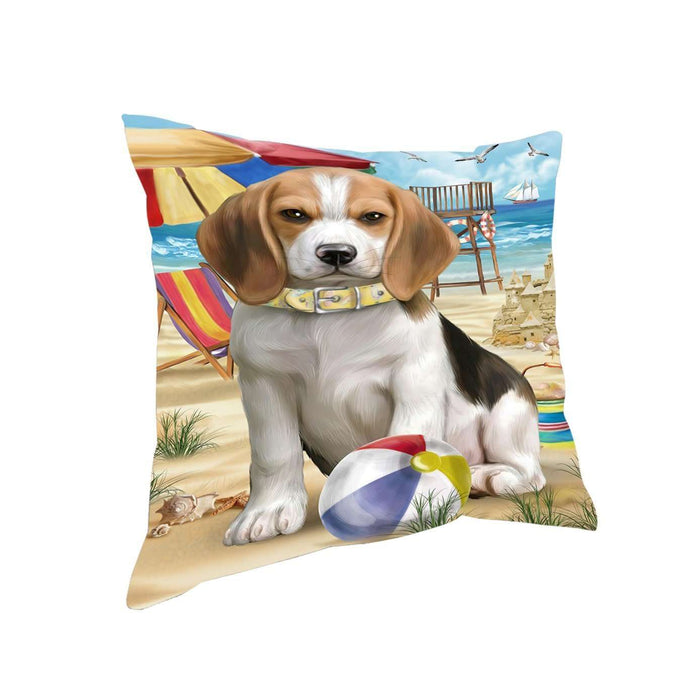 Pet Friendly Beach Beagle Dog Pillow PIL50276