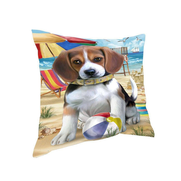 Pet Friendly Beach Beagle Dog Pillow PIL50284