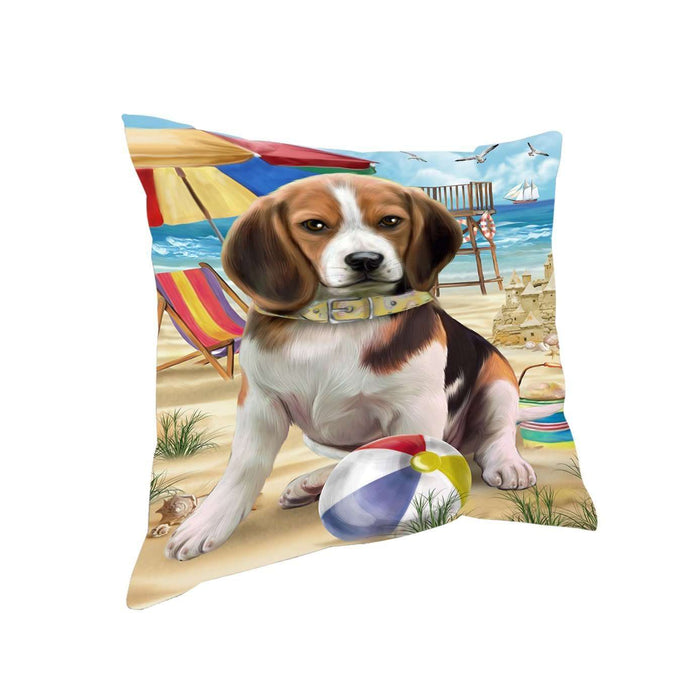 Pet Friendly Beach Beagle Dog Pillow PIL50288