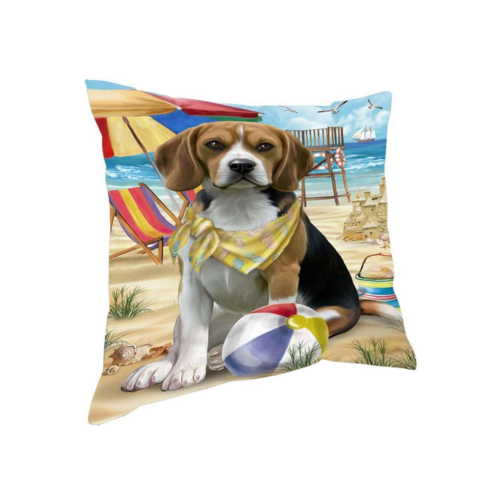 Pet Friendly Beach Beagle Dog Pillow PIL50292