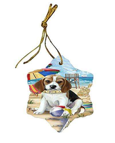 Pet Friendly Beach Beagle Dog Star Porcelain Ornament SPOR48598