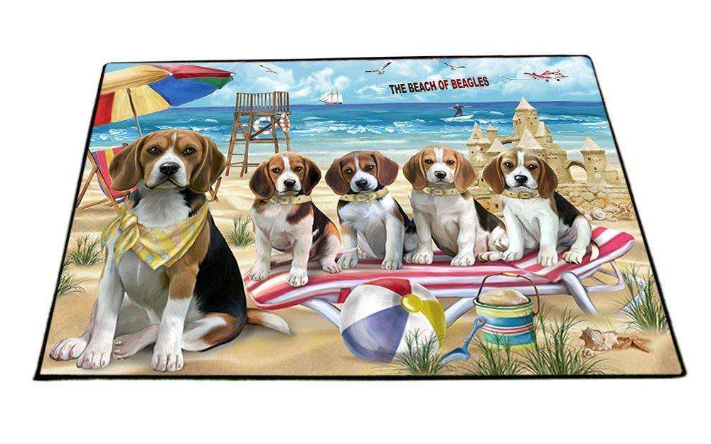 Pet Friendly Beach Beagles Dog Floormat FLMS49242