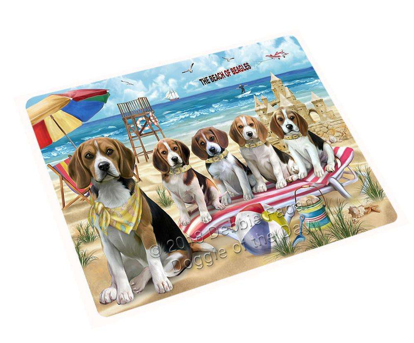 Pet Friendly Beach Beagles Dog Magnet Mini (3.5" x 2") MAG49506