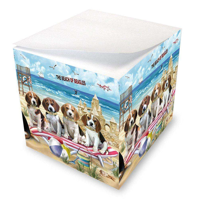 Pet Friendly Beach Beagles Dog Note Cube NOC48604