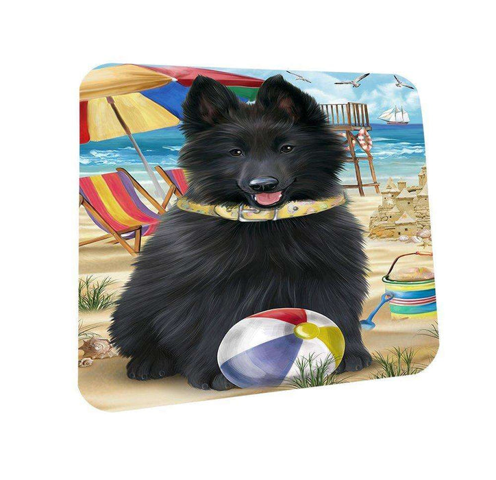 Pet Friendly Beach Belgian Shepherd Dog Coasters Set of 4 CST48569