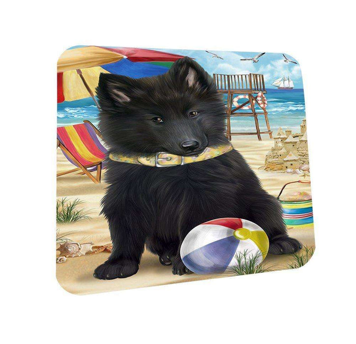 Pet Friendly Beach Belgian Shepherd Dog Coasters Set of 4 CST48571