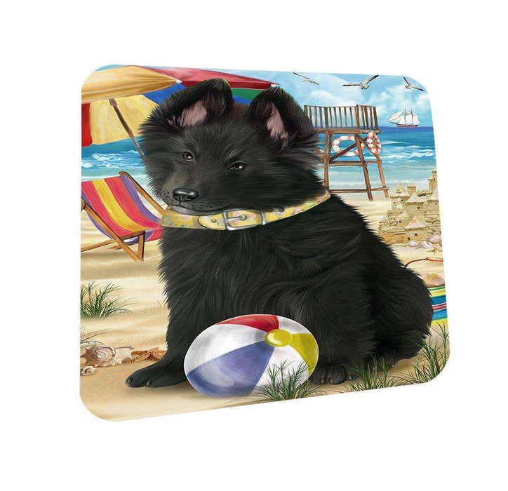 Pet Friendly Beach Belgian Shepherd Dog Coasters Set of 4 CST48572