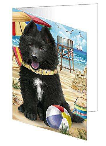 Pet Friendly Beach Belgian Shepherd Dog Handmade Artwork Assorted Pets Greeting Cards and Note Cards with Envelopes for All Occasions and Holiday Seasons GCD49862