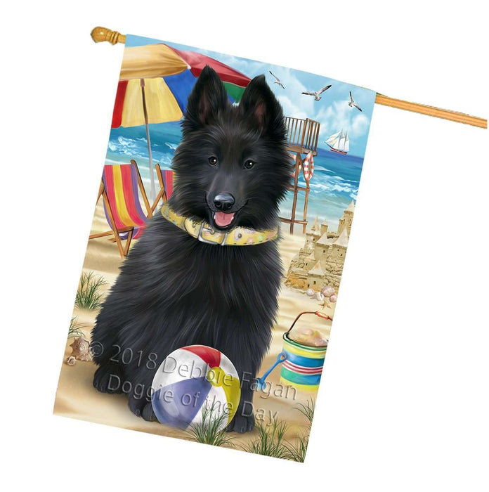 Pet Friendly Beach Belgian Shepherd Dog House Flag FLG48575