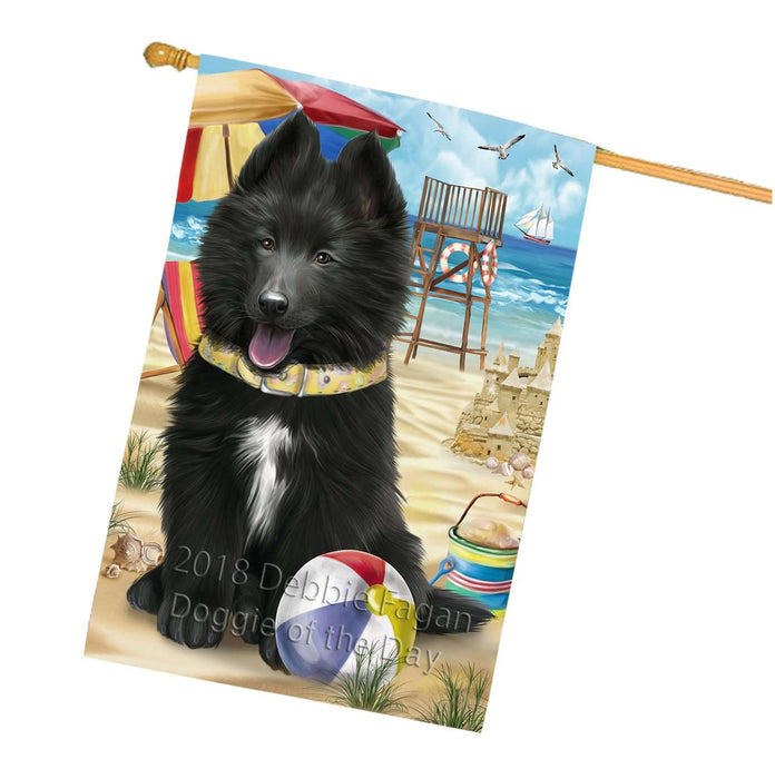 Pet Friendly Beach Belgian Shepherd Dog House Flag FLG48576
