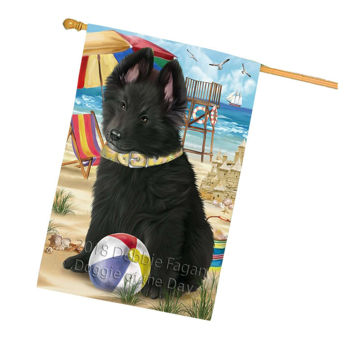 Pet Friendly Beach Belgian Shepherd Dog House Flag FLG48578