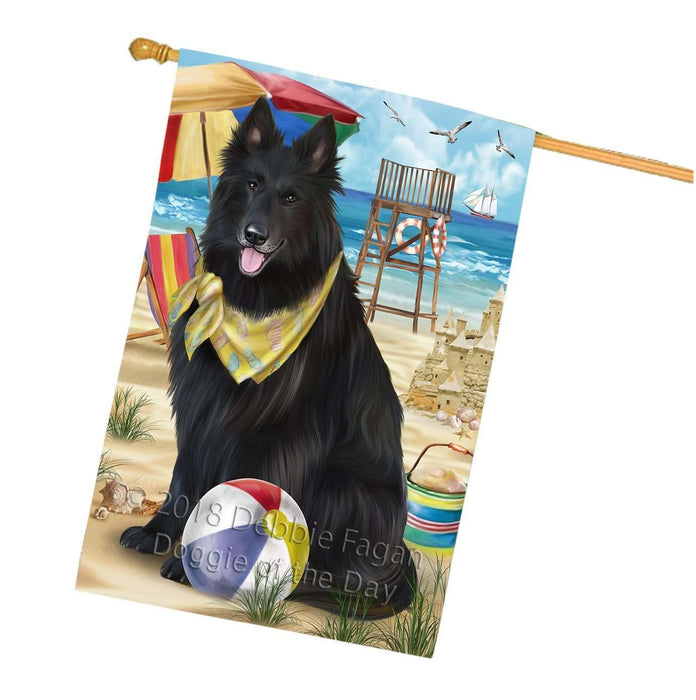 Pet Friendly Beach Belgian Shepherd Dog House Flag FLG48579