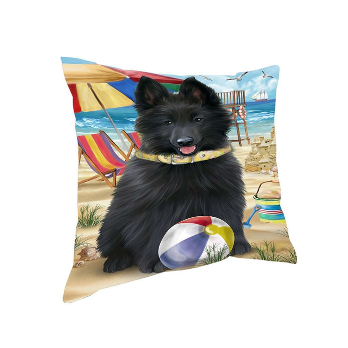 Pet Friendly Beach Belgian Shepherd Dog Pillow PIL50296