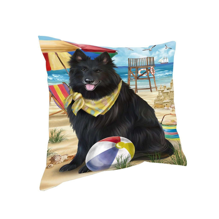 Pet Friendly Beach Belgian Shepherd Dog Pillow PIL50312