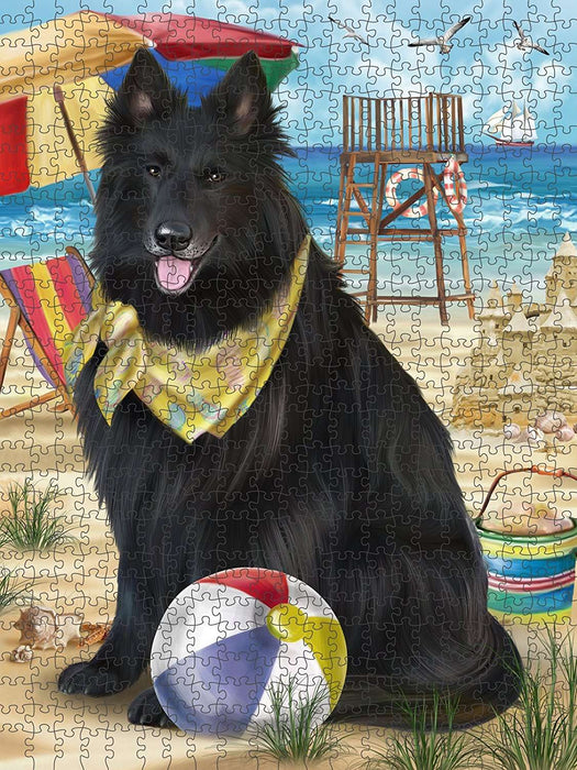 Pet Friendly Beach Belgian Shepherd Dog Puzzle with Photo Tin PUZL49548 (300 pc.)