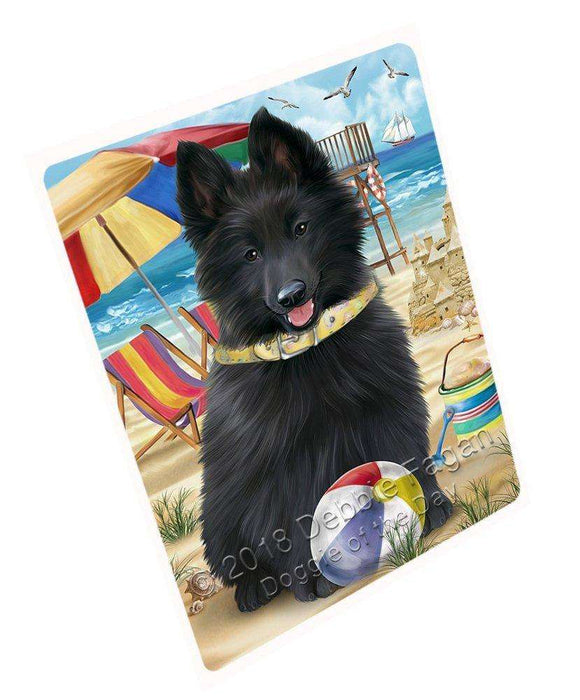 Pet Friendly Beach Belgian Shepherd Dog Tempered Cutting Board C49524